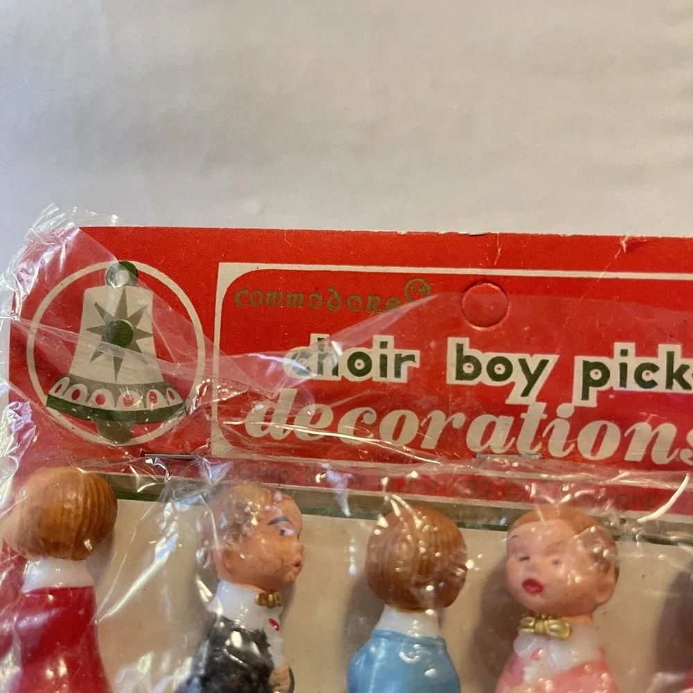 Vtg Commodore‎ Japan Choir Boy Singers Girls Picks Christmas Plastic NOS